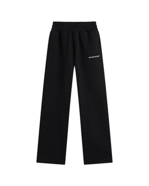MKI Miyuki-Zoku Black Uniform Wide Leg Joggers for men
