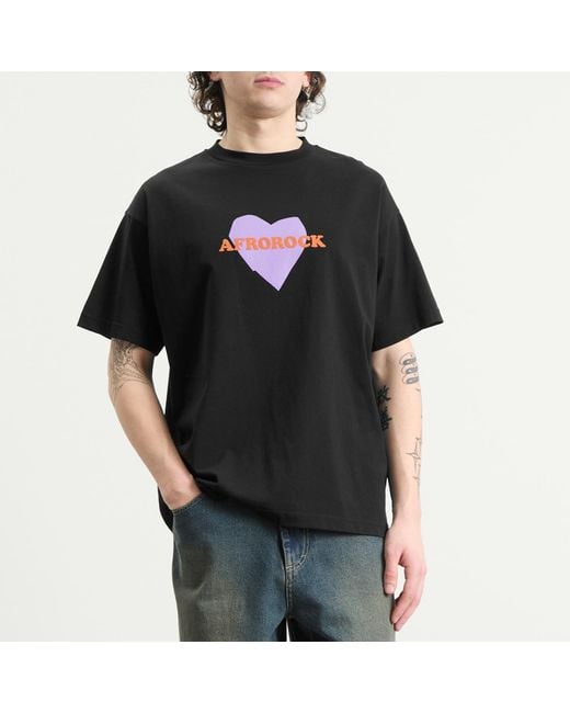 TGB Black Afro Rock Love T-Shirt for men