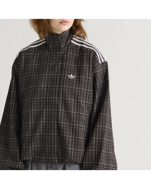 Adidas Black Check Track Top