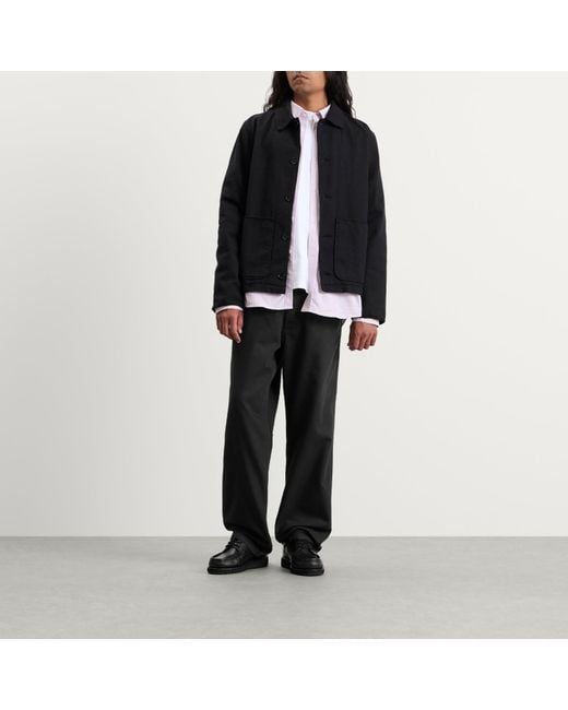 Palmes Black Coarse Trousers for men