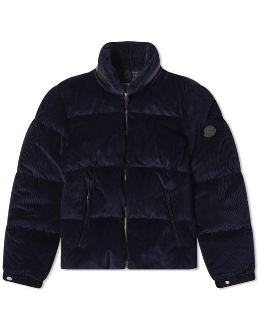 Moncler Blue Corduroy Padded Jacket for men