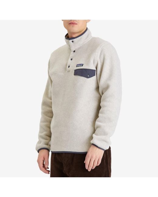 Patagonia Gray Lightweight Synchilla Snap-T Pullover Fleece for men
