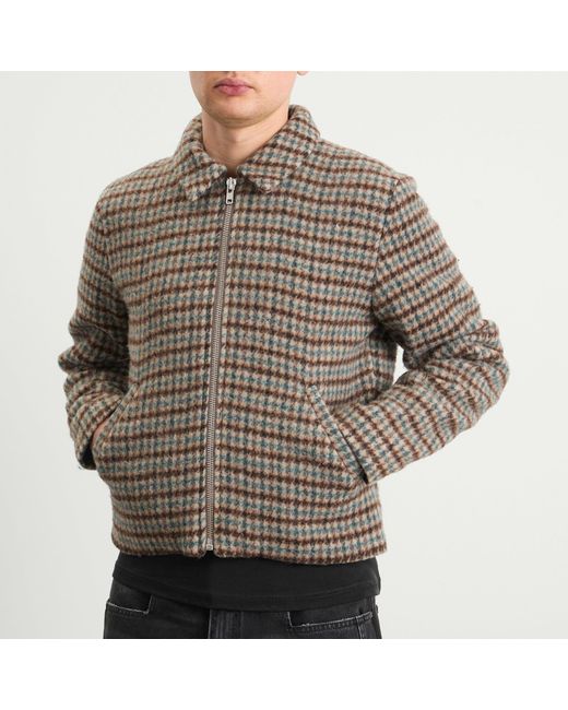 Won Hundred Brown Dutton Houndstooth Wool Jacket for men