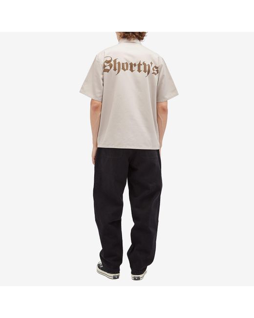 Pleasures Natural Gutierrez Short Sleeve Work Shirt for men