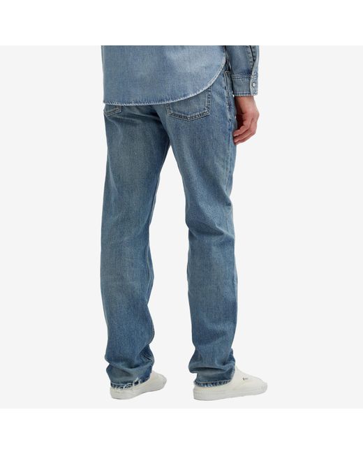 Saint Laurent Blue Relaxed Straight Jeans for men