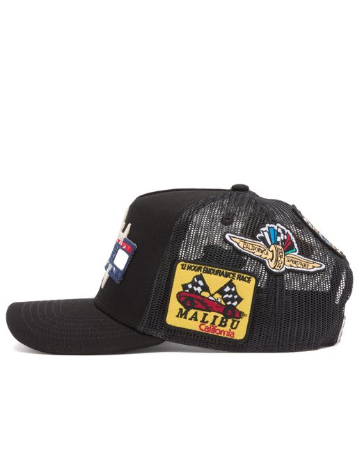 Amiri Black Station Patch Trucker Hat for men