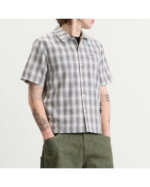 Dime Gray Plaid Short Sleeve Shirt for men