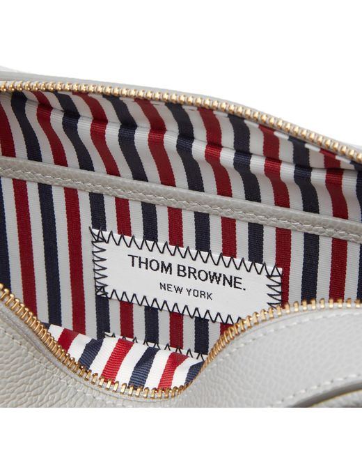 Thom Browne Metallic Small Leather Camera Bag for men