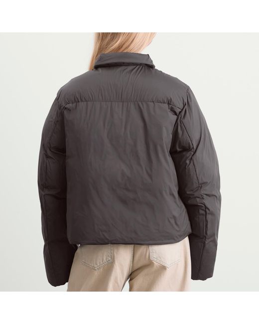 Dime Gray Pleated Puffer Jacket