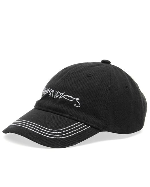 Acne Black Cuddy Autograph Logo Cap for men
