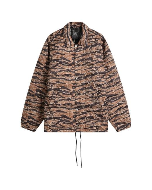 Taion Brown Down Coach Jacket for men