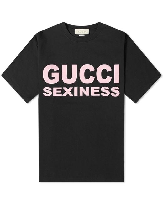 Gucci Black Sexiness Logo T-shirt for men