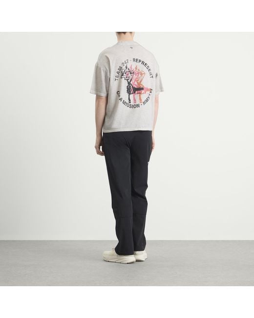 REPRESENT 247 White Torch Crop T-Shirt for men