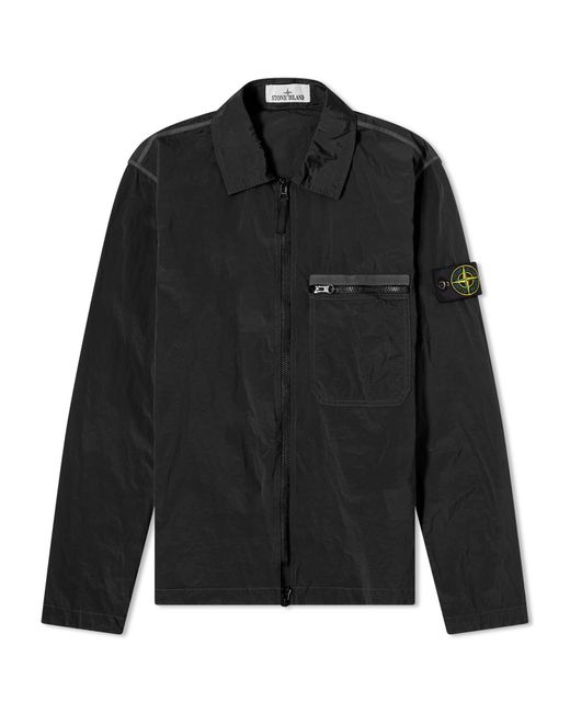 Stone Island Black Nylon Metal Shirt Jacket for men