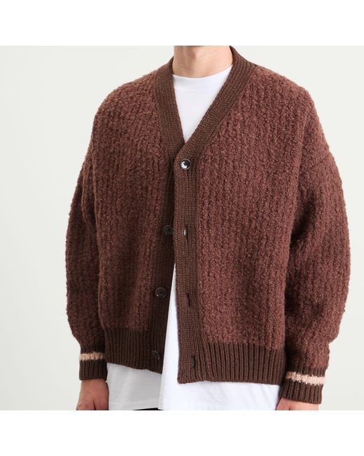 A Kind Of Guise Brown Khuder Knit Cardigan for men