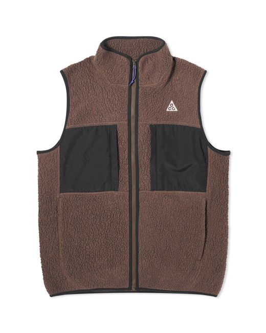 Nike Brown Acg Arctic Wolf Vest for men