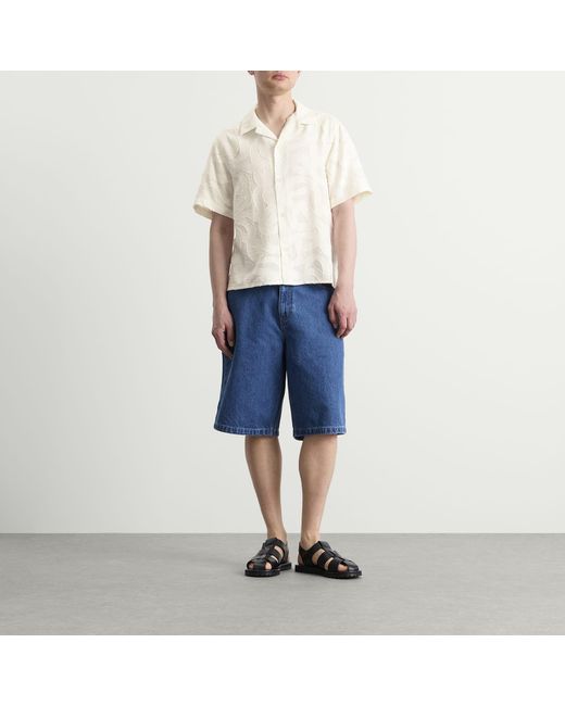 Wax London Natural Curzon Jacquard Vacation Shirt for men