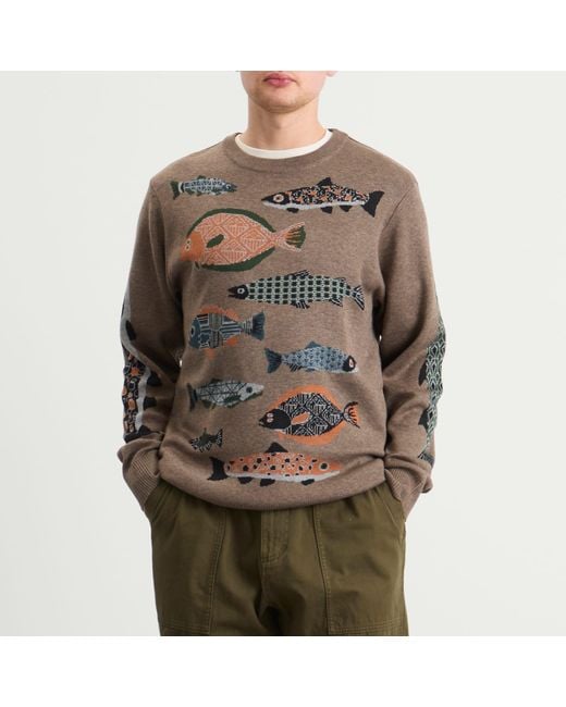 Kavu Brown Highline Knitted Jumper for men