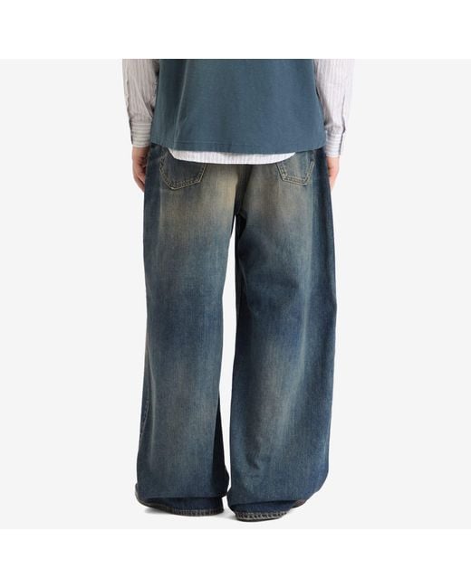 Acne Blue 2023 U Rocka Wash Loose Fit Jeans for men