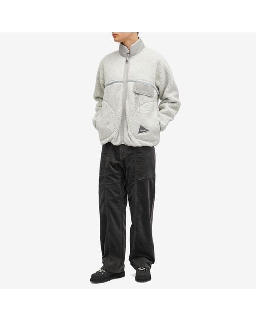 Gramicci Gray X And Wander Tape Fleece Jacket for men