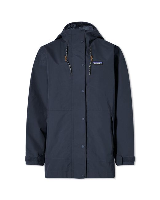 Patagonia Blue Outdoor Everyday Rain Jacket Pitch