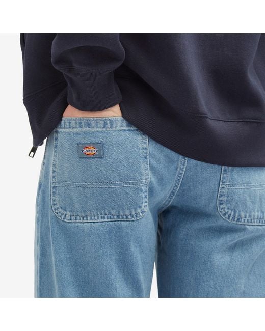 Dickies Blue Double Knee Denim Pant for men