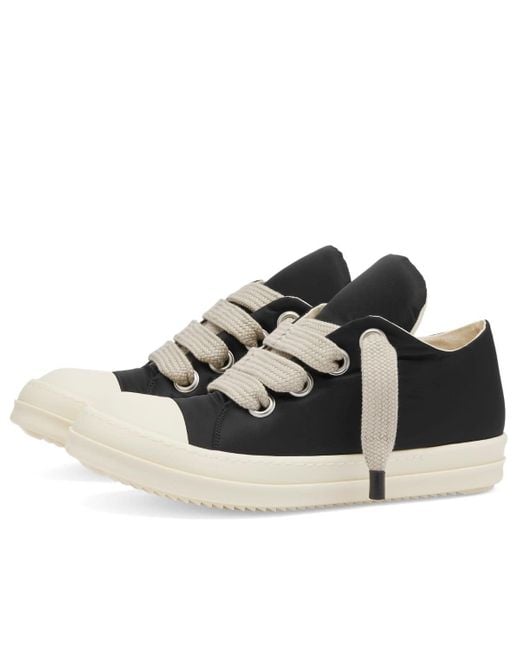Rick Owens Black Low Jumbo Lace Puffer Sneakers for men