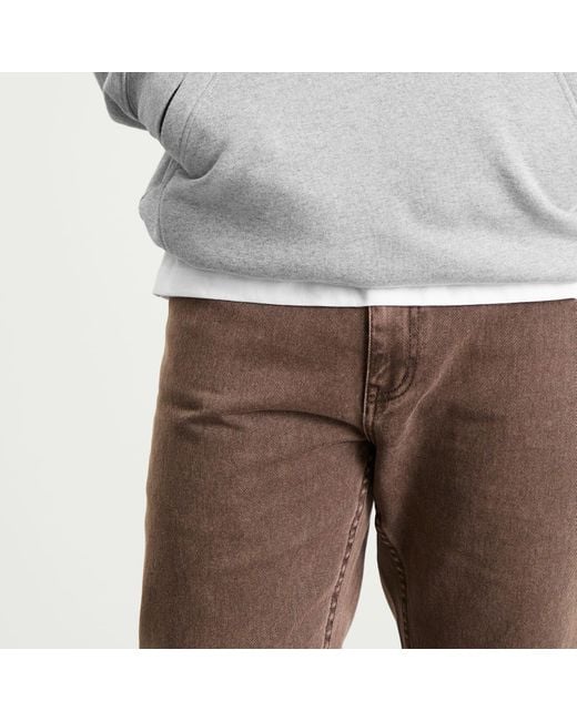 Dime Brown Straight Denim Pants for men