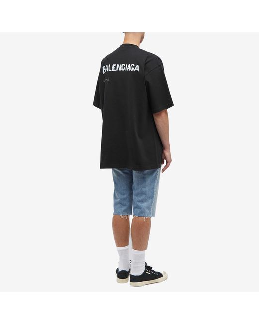 Balenciaga Logo Print distressed-finish T-shirt - Farfetch