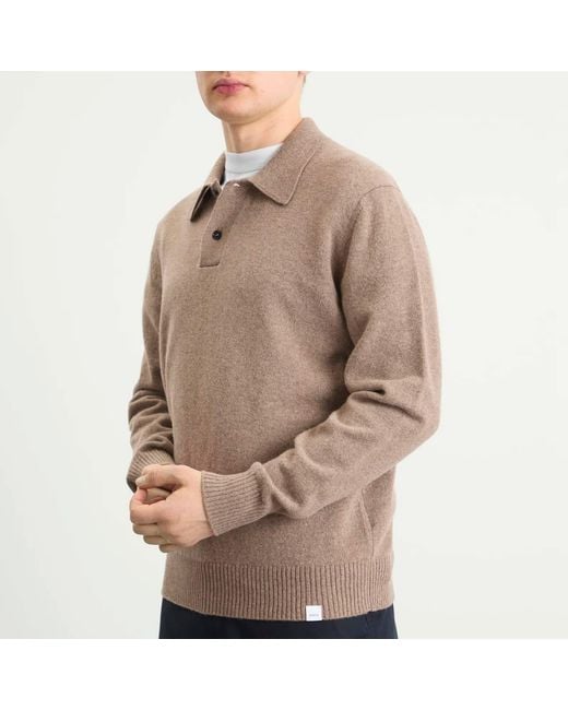 Norse Projects Natural Standard Merino Lambswool Polo for men