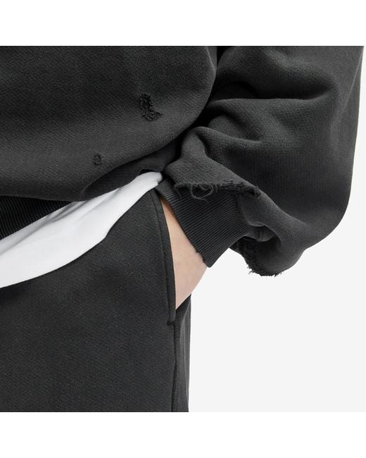 Cole Buxton Black Distressed Sweat Pants for men