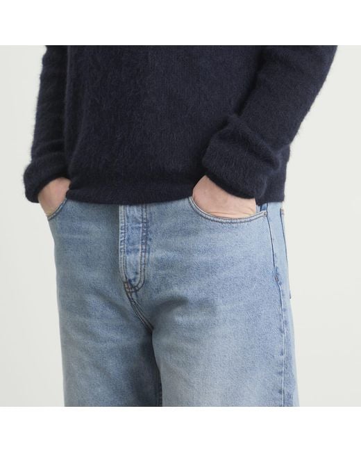 AMI Blue Large Fit Jeans for men