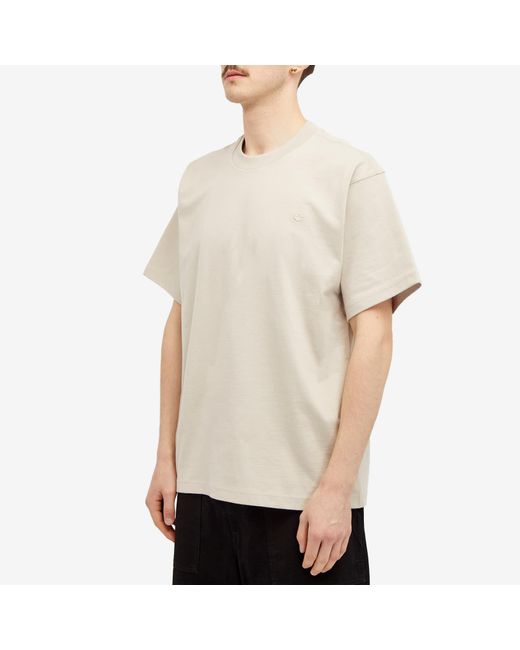 Adidas White Premium Essentials T-Shirt for men