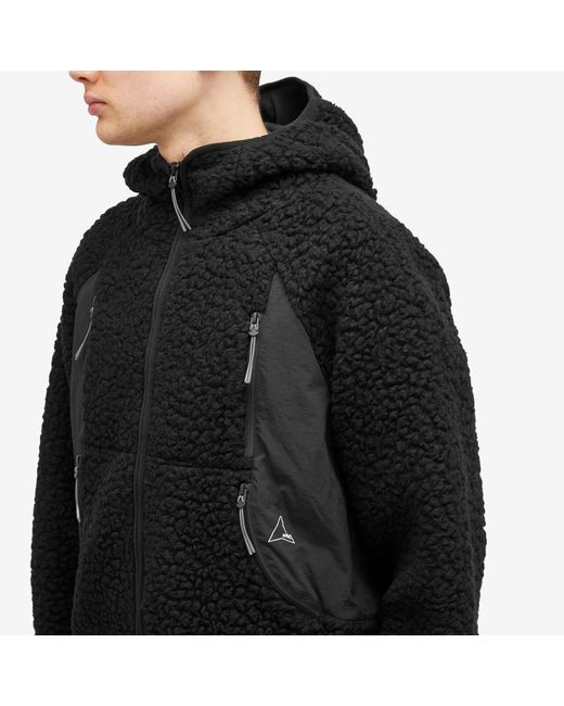 Roa Black Panel Sherpa Fleece Jacket for men