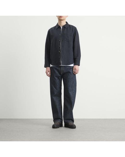 Corridor NYC Blue Cotton Linen Shirt for men