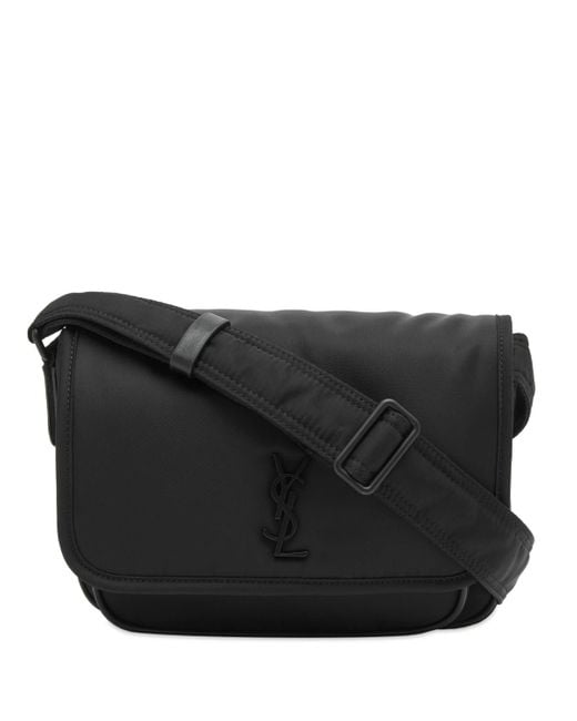 Saint Laurent Black Nylon Small Messenger Bag for men