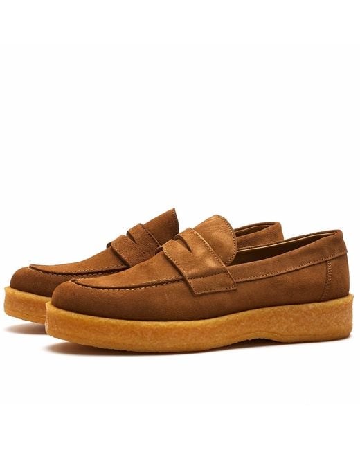 VINNY'S Brown Yardee Creeper Loafer for men