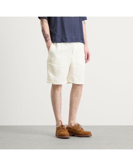 AMI White Elasticated Waist Shorts for men