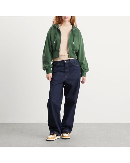 Nike Green Flight Fleece Crop Hoodie