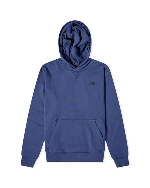 New Balance Blue Nb Athletics French Terry Hoodie for men