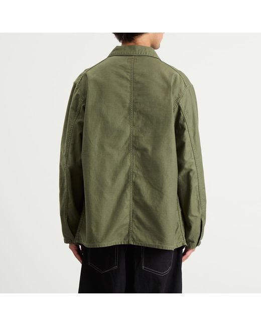 Needles Green Reversed Sateen Coverall Jacket for men