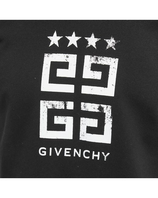 Givenchy Black 4G Stamp Logo Sweatshirt for men