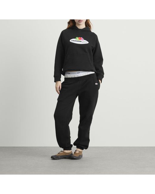 HOMMEGIRLS Black X Fruit Of The Loom Boxer Sweatpants