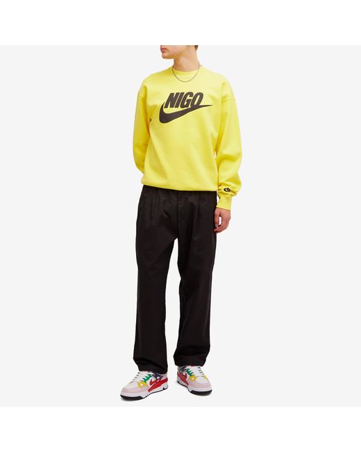 NIGO x Nike NRG Crew Fleece yellow Lサイズ