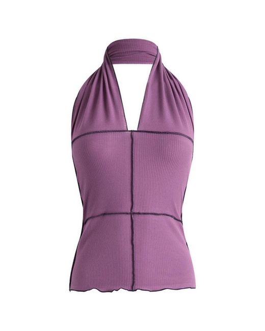 Baserange Purple Cinder Halter Top