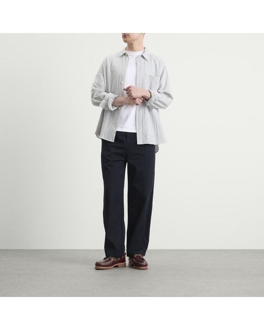 A.P.C. Blue Ricky Double Pleat Chinos for men