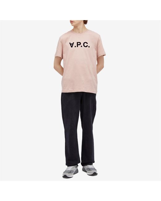 A.P.C. Pink Vpc Logo T-Shirt for men