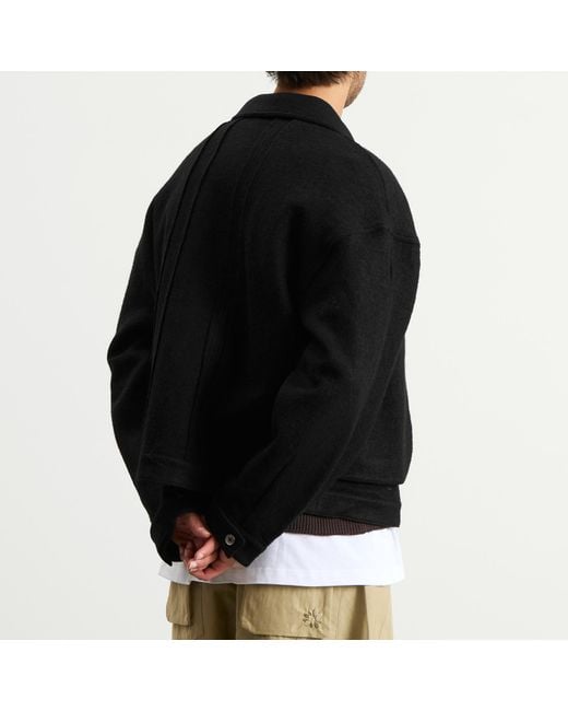Ganter Black Cottonopolis Wool Jacket for men