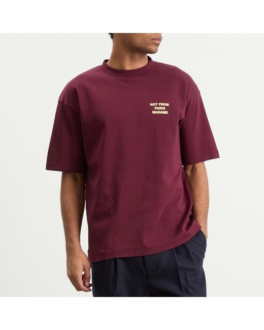 Drole de Monsieur Purple Drole De Monsieur Slogan T-Shirt for men
