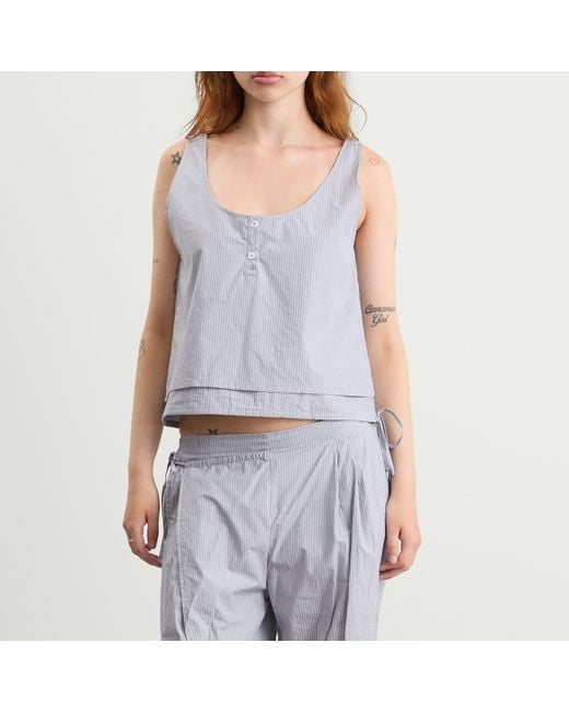 Deiji Studios Blue Layered Vest Top